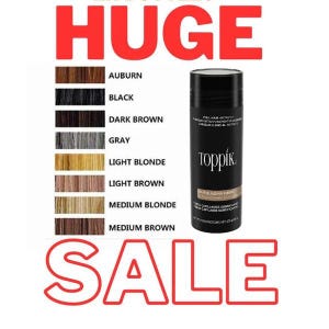 Toppik 27.5g "MEDIUM BLONDE" Hair Fibers - 100% Money Back Guarantee - Fast-N-Free Shipping - Arrives in 3 to 4 days!