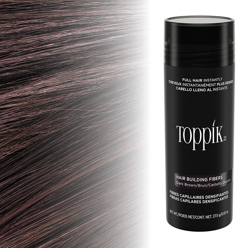 Toppik Hair Fibers Dark Brown 27.5g / .97oz 100 Authentic Fastnfree Shipping Etsy