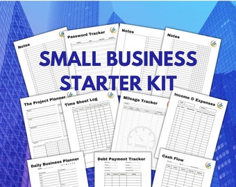 Startpakket voor kleine bedrijven Financiële organisatie Ondernemer Boekhouding Organisator Cashflowplanner Tijdbeheer Doel Projecttracker