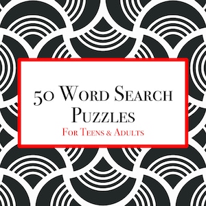 WORD SEARCH PUZZLES Teens Activity Adult Activities Printable Games Teacher Printables Classroom Older Kids Print at Home Fun Digital Games