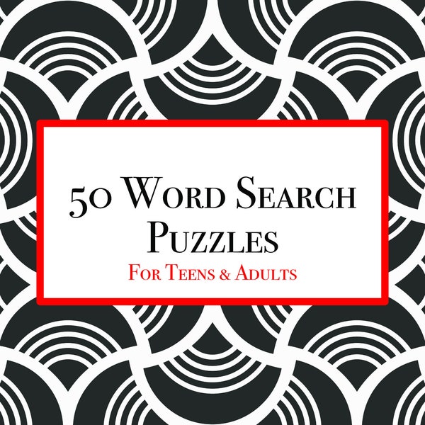 WORD SEARCH PUZZLES Teens Activity Adult Activities Printable Games Teacher Printables Classroom Older Kids Print at Home Fun Digital Games