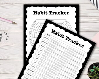 Trackers voor het stellen van doelen Afdrukbare tracker voor goede gewoontes voor planners Het stellen van doelen en visionboards Controlelijst voor persoonlijke verantwoordelijkheid Fitness PDF