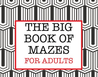 Adult Maze Puzzle Brain Games Activity Print at Home Tweens Teens Seniors Adults Older Kids Difficult Level Challenging Mazes Printable PDF