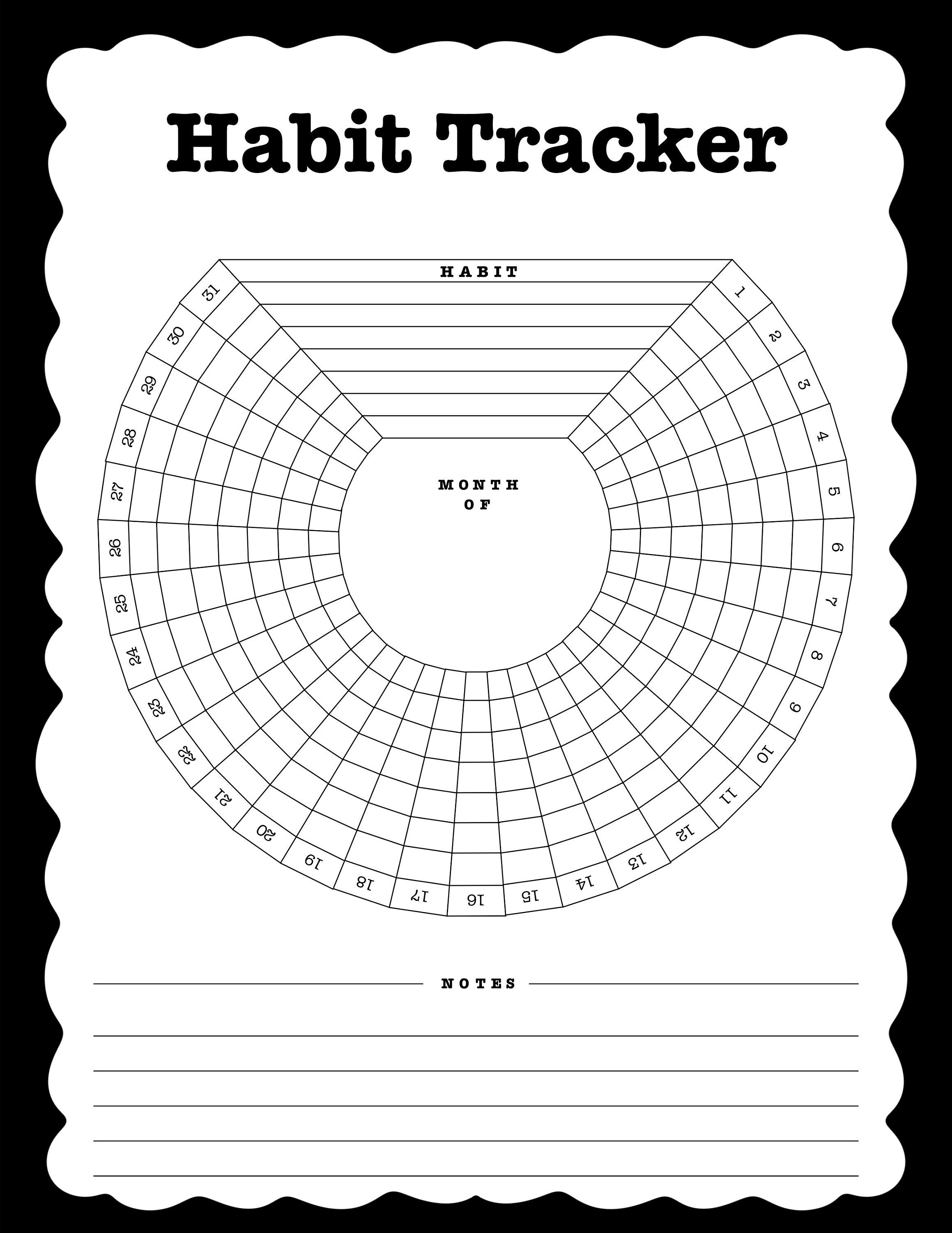 Goal Setting Trackers Printable Good Habit Tracker for Planners Goal ...