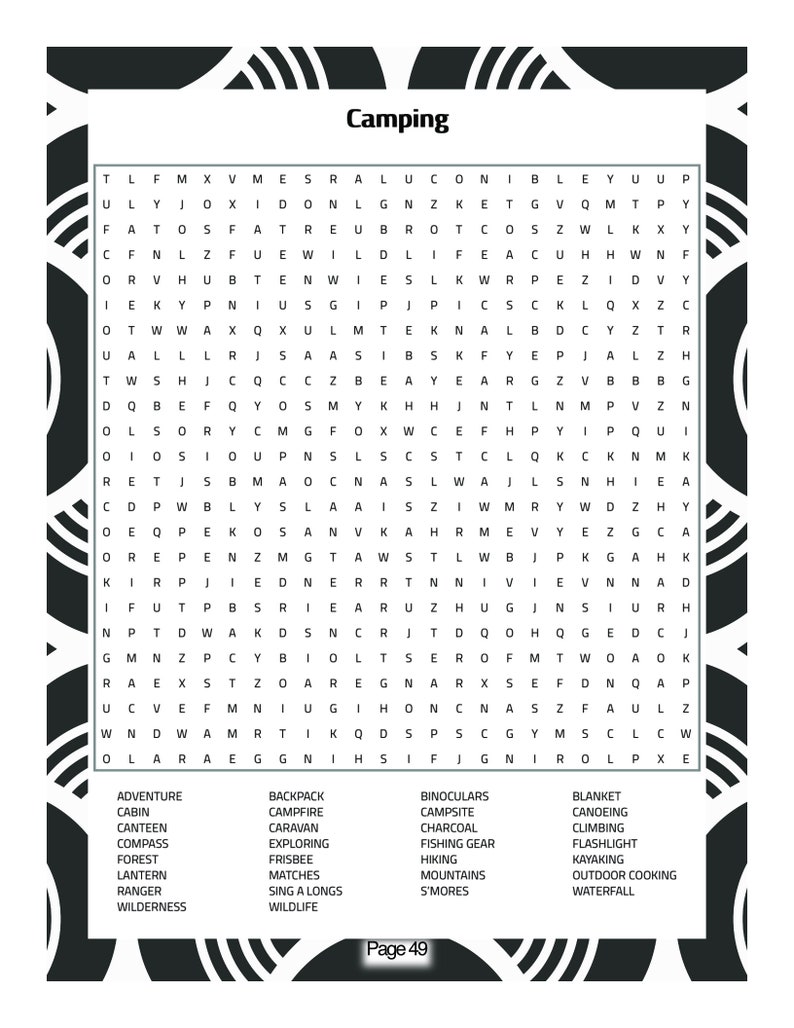 WORD SEARCH PUZZLES Teens Activity Adult Activities Printable Games ...