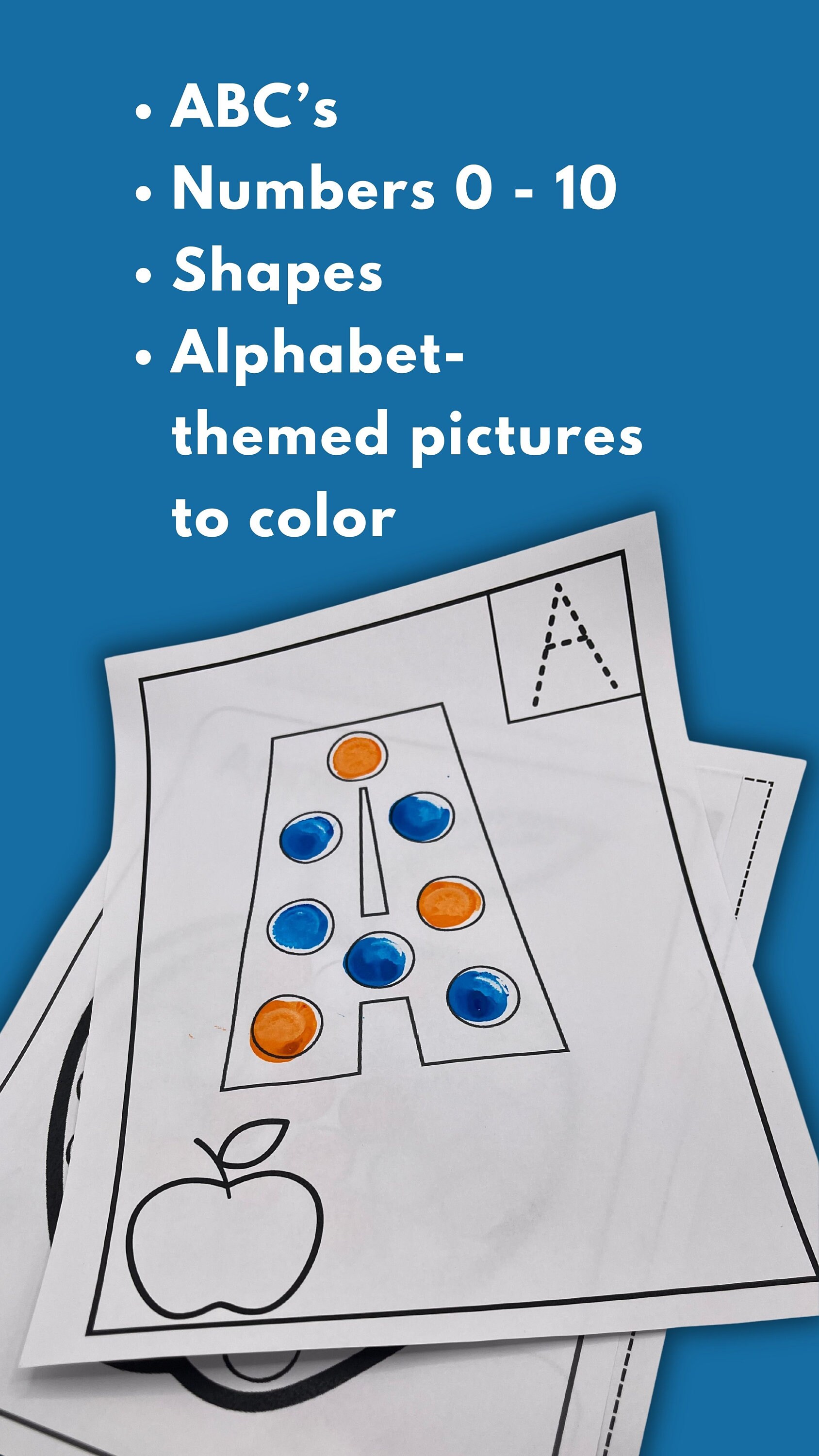 ABC 123 Shapes Dot Marker Activity Book Preschool Learning