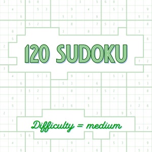 Sudoku Medium Level Printable PDF Difficult Puzzle Game Brain Games Fun and Engaging Children and Adults Activity Teens Seniors PDF Puzzles