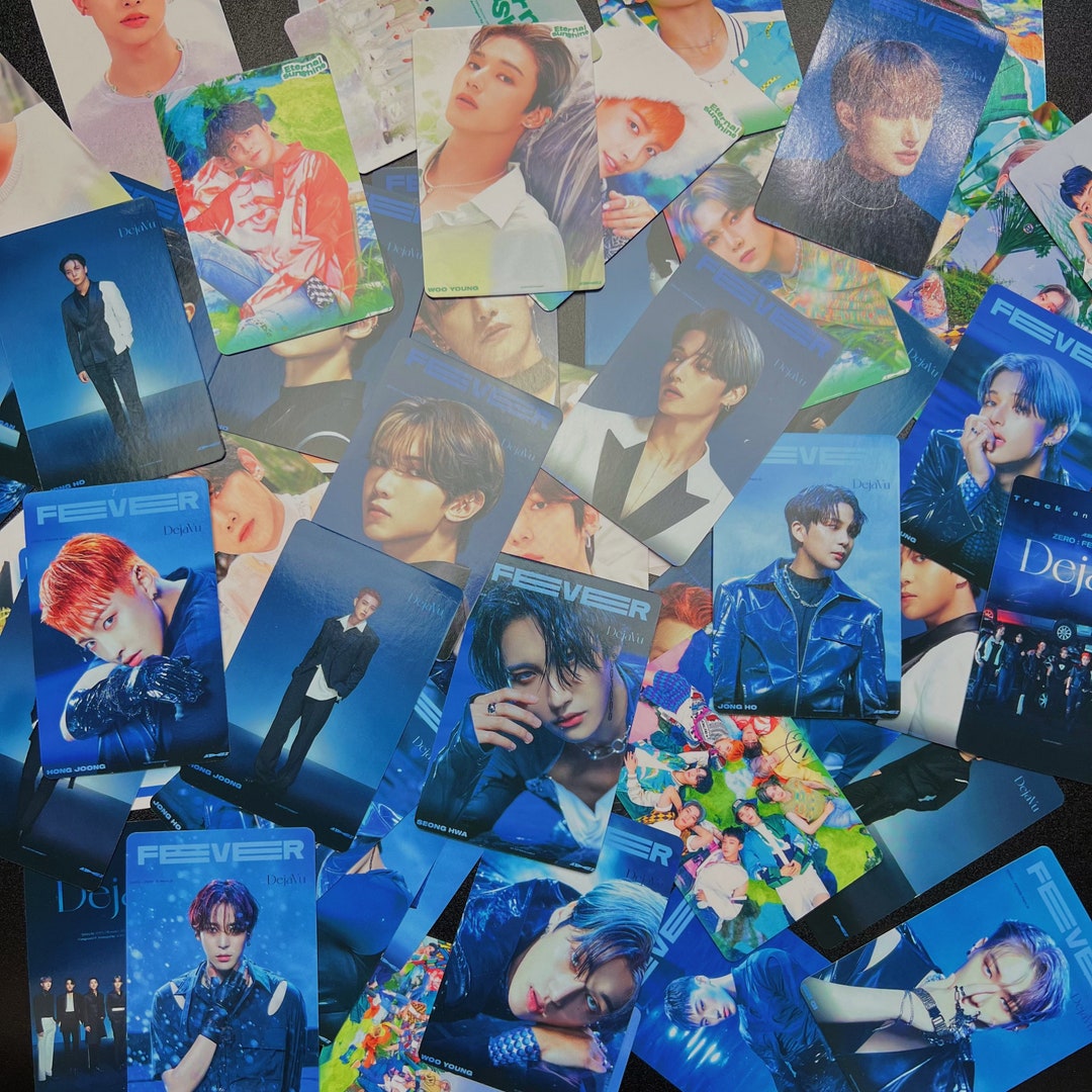 Ateez Fotokaarten, 55 stuks, Ateez fotokaarten, Ateez lomokaarten, must Ateez Fotokaarten, 55 stuks, Ateez fotokaarten, Ateez lomokaarten, must
