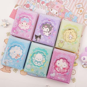 NUEVAS carpetas para tarjetas fotográficas Kawaii, pequeños soportes para tarjetas fotográficas, lindos soportes para tarjetas fotográficas K-pop, fotos Polaroid, cargadores superiores K-pop kawaii