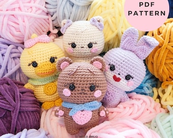 BP Bundle 4 in 1 Gomdeuki, Rossie, Sooya and Ppeu Amigurumi Crochet Pattern PDF