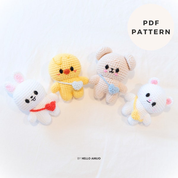 Baby SKZOO Bundle 4 in 1 Bbokari, Leebit, Jiniret and Puppym Amigurumi Crochet Pattern PDF