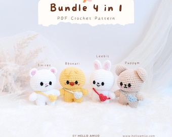 韓国作家　토끼지킴이様　A5バインダー　ピーチ Baby SKZOO Bundle 4 in 1 Bbokari, Leebit, Jiniret and Puppym