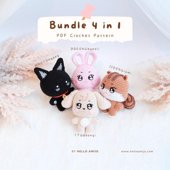 Aniteez バンドル 4 in 1 WOOYOnyang、DDEONGbyeoli、JJOONGrami