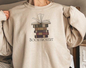 Booktrovert Sweater, Bookish Sweatshirt, Book Sweatshirt, Book Lover Gift, Bookworm Crewneck