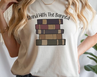 Read Banned Books Shirt, Book Lover Tee, Literary TShirt, Social Justice Gift, Equality T-Shirt, Bookish Shirt, Reading Top, Librarian Shirt