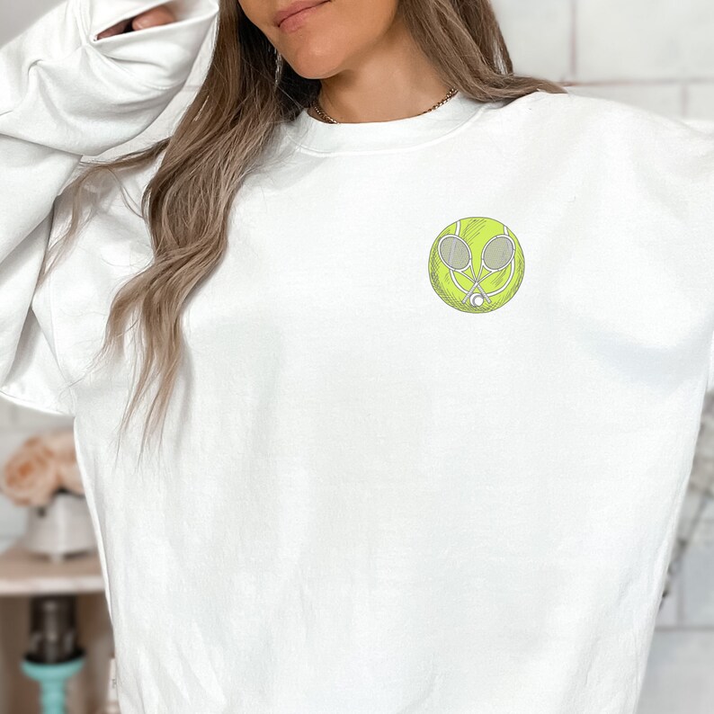 Tennis Sweatshirt Front and Back Design Retro Tennis Etsy