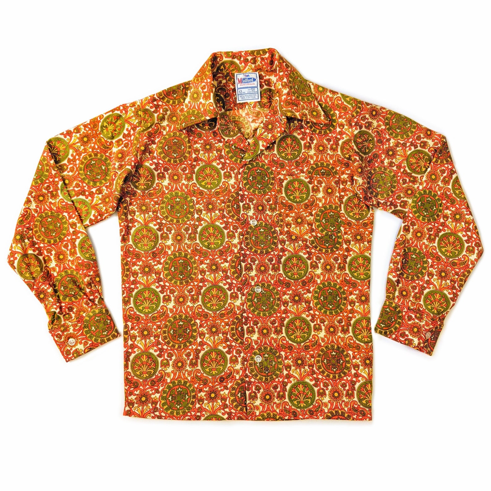 Regular Fit Short Sleeve Shirt - 60s Paisley Pastels main image 1