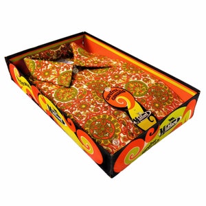 1970's Vintage Paisley Shirt Deadstock - Style #1 Orange