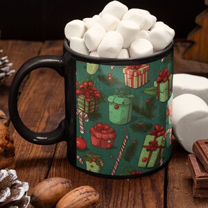 Candy Cane Mug, Festive coffee mugs, Perfect for Holiday Hot Beverages, Ideal Christmas Gift, Holiday Themed Drinkware For Cocoa By The Fire