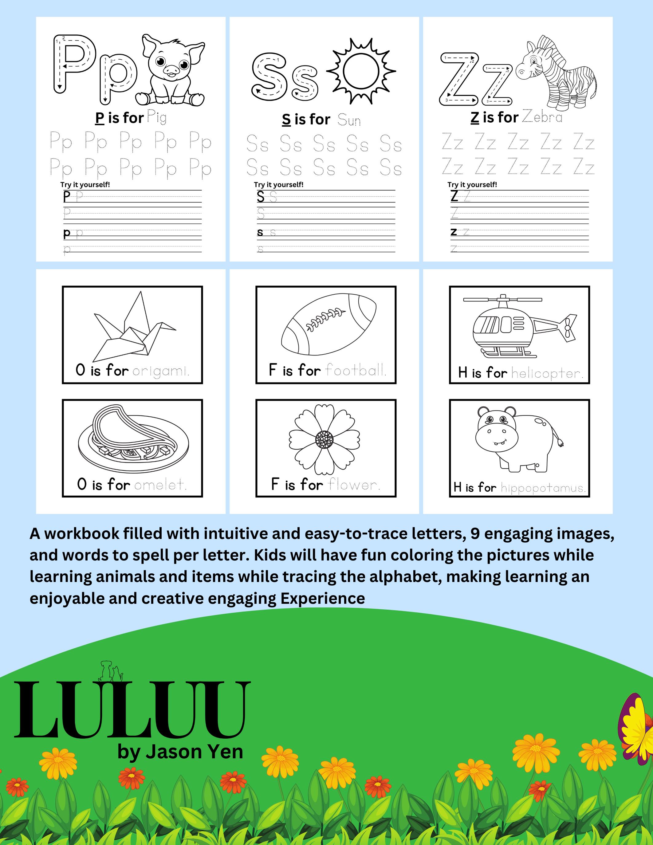 Letter Tracing & Coloring Workbook for Kids - Tracing Letter Printable ...
