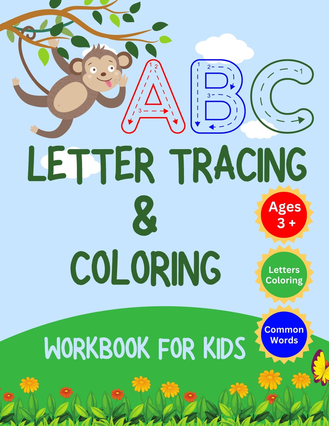 Letter Tracing & Coloring Workbook for Kids - Tracing Letter Printable ...