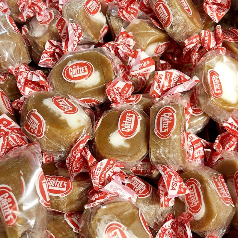 Goetze's CARAMEL CREAMS Bullseye Candy 5LB No Cost Ship Etsy