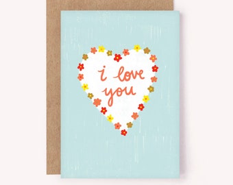 I Love You Card - Anniversary Card, Romantic Valentines Day Card For Him, For Her, Valentines Card, Romance Card, Husband, Wife, Partner