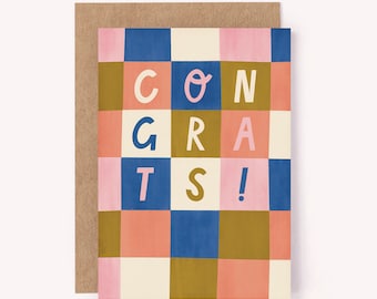 Congrats! Celebration Card - Passed Exam Card, Uni Card, Congratulations Card, Graduation Card, Engagement Card, Pregnancy Card, Well Done