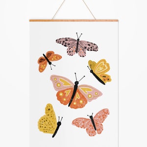 Butterflies Print Children's Decor Educational Perfect birthday gift for her Art Print Illustration Nursery Decor Boho Nursery image 4