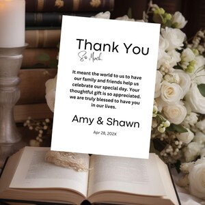 Minimalist Thank You Card Wedding Thank You Card Editable Thank You Card Guest Thank You Card Downloadable Printable