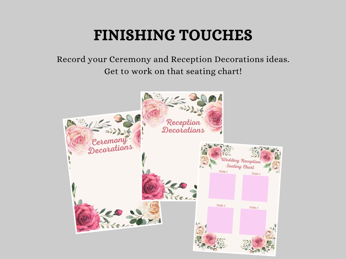 Printable Wedding Planner, Printable Wedding Book, Printable Wedding Orginizer, Printable ...