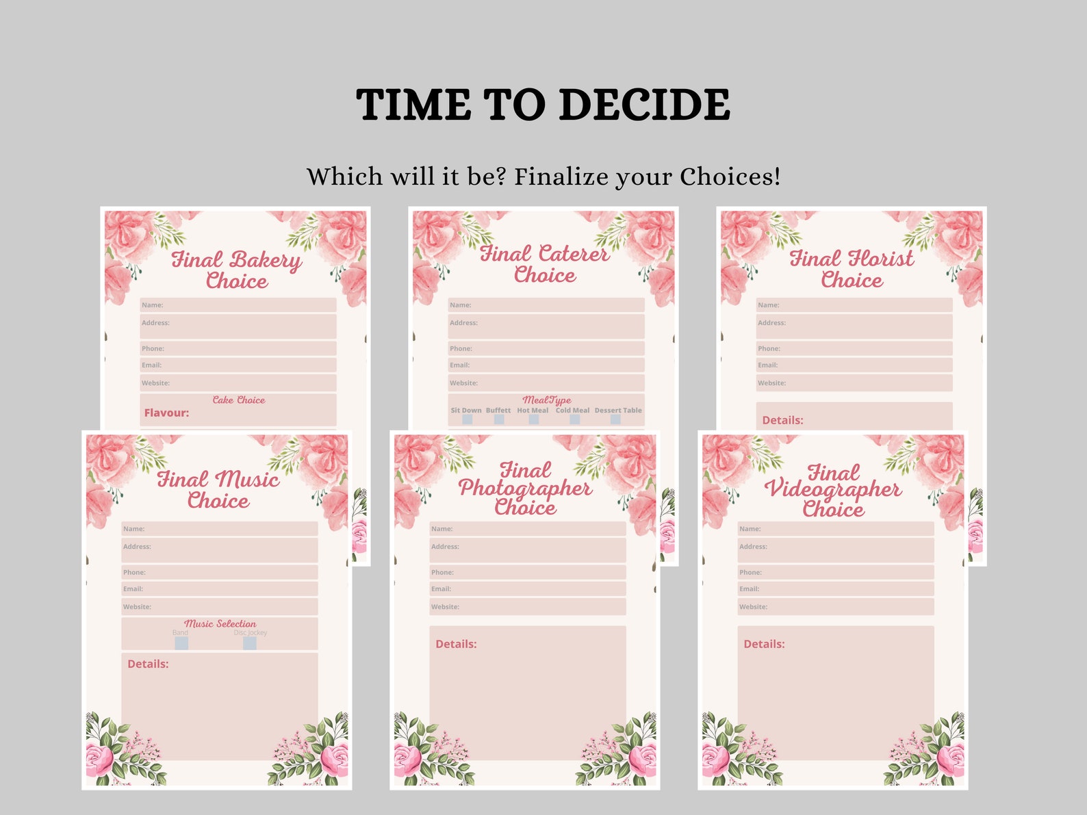 Printable Wedding Planner, Printable Wedding Book, Printable Wedding Orginizer, Printable ...