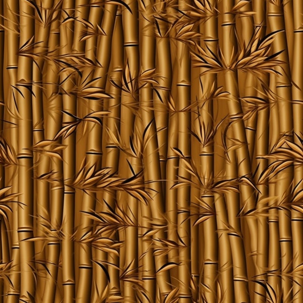 DIGITAL PRINT Japanese Bamboo Seamless Tile, Three Patterns