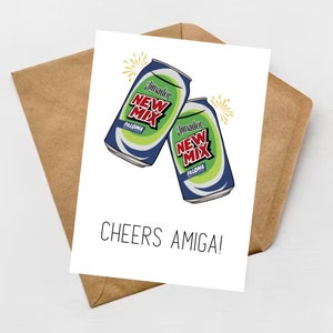 SALUT AMIGA ! | Carte de vœux | Espagnol | Paloma | Nouveau mélange de boissons