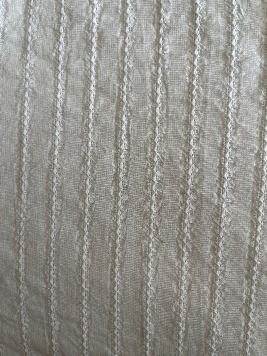 Simply Shabby Chic Curtain Panels 2 White on White Stripes Etsy