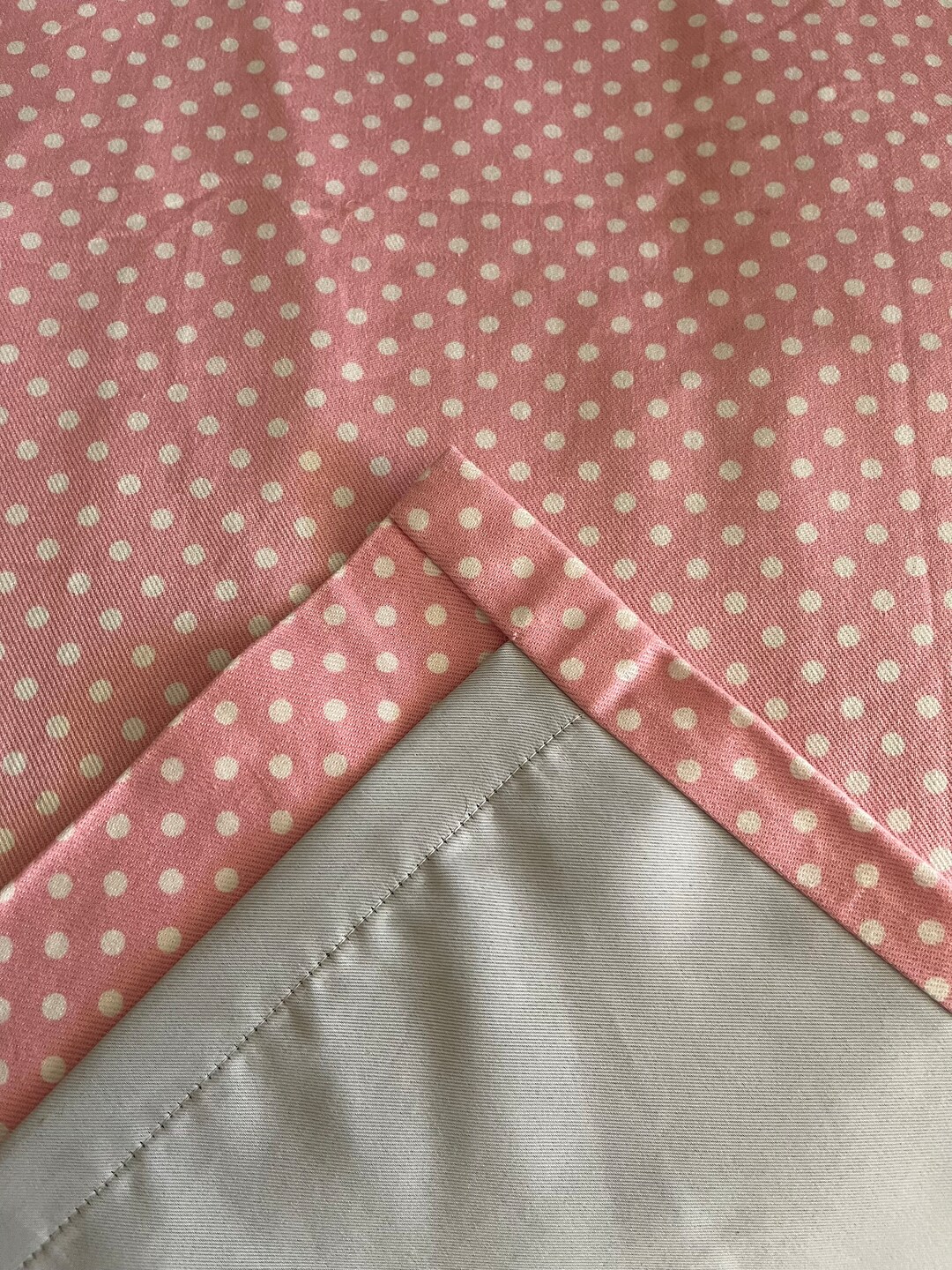 Pottery Barn Curtain Panels SET/2 Blackout Lining Polka Dots Etsy