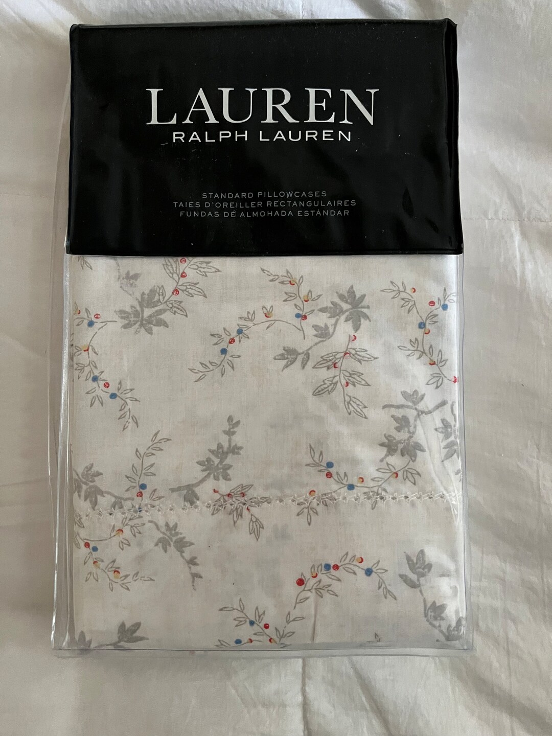 Ralph Lauren Pillowcases SET/2 STANDARD Carolyne Vine Cotton Etsy