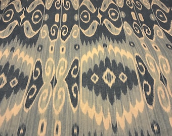 Pottery Barn Duvet Cover KING Abstract Blue White Cotton Reversible Vintage