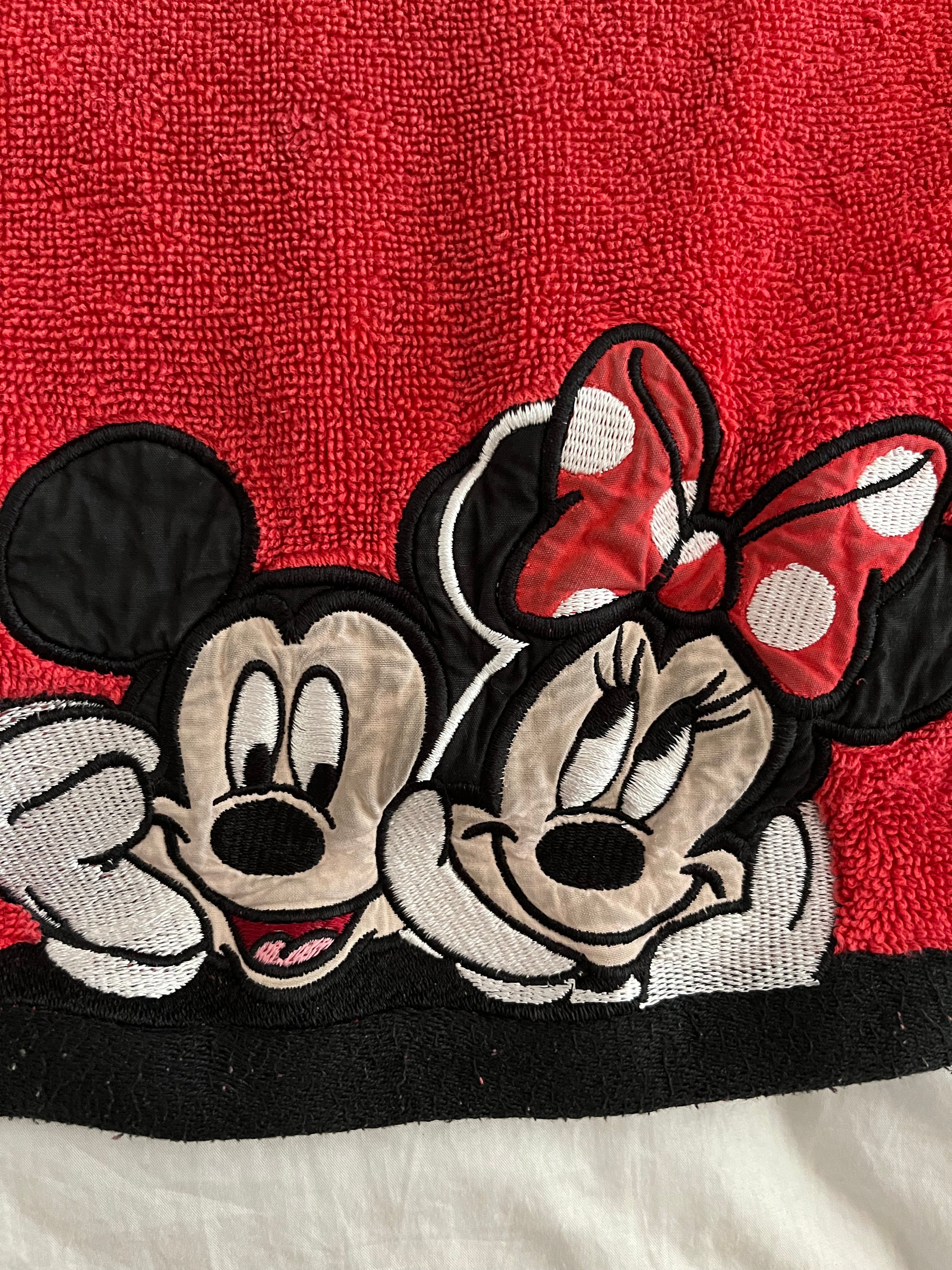 Vintage Mickey and Minnie Embroidered Kitchen Towel, Sketched Mickey Mouse  Kitchen Towel, Mickey Mouse Decor, Mickey Mouse Linens 