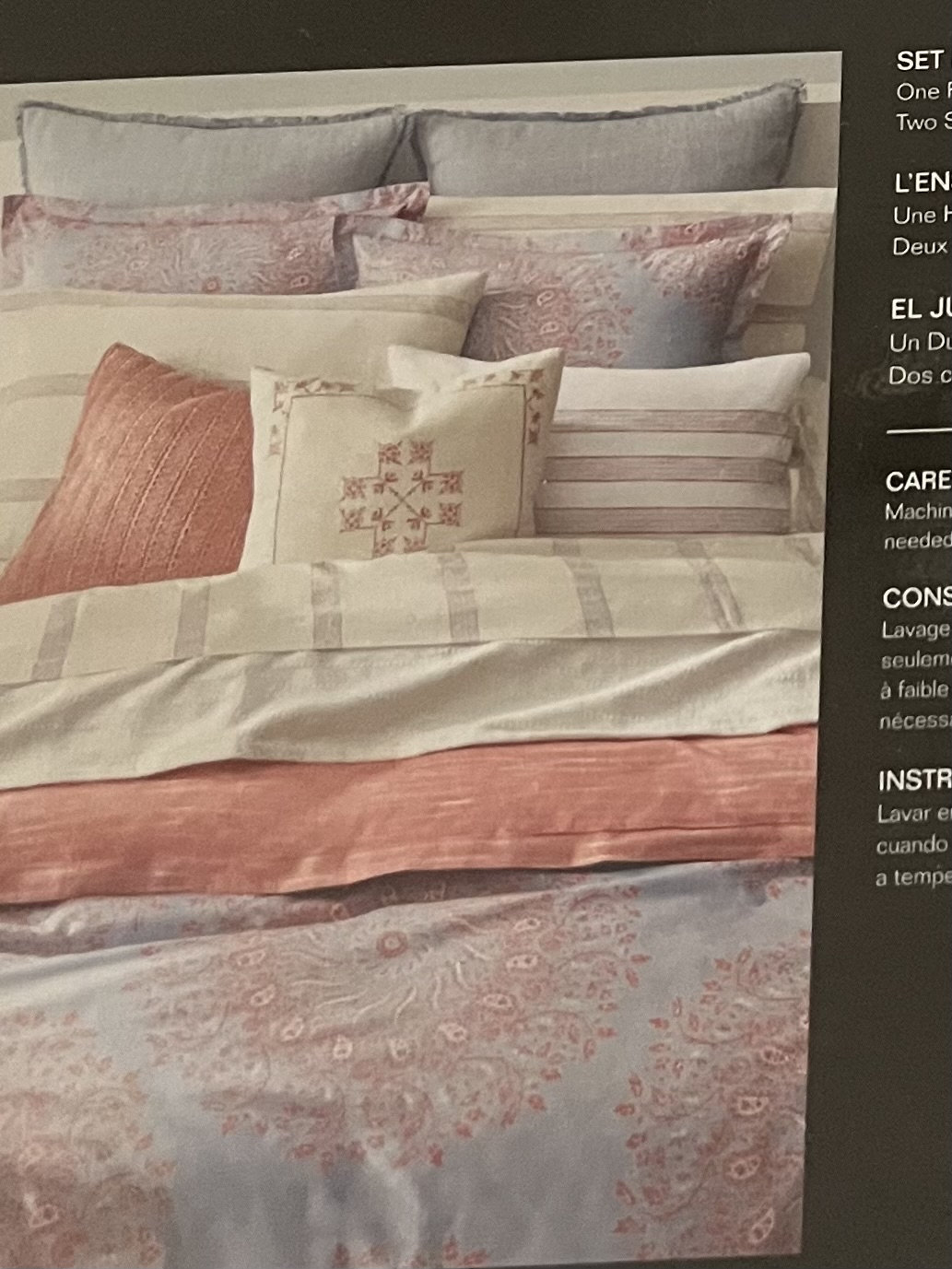 Ralph Lauren Duvet Cover Set FULL QUEEN Marley Blue Red Floral Etsy