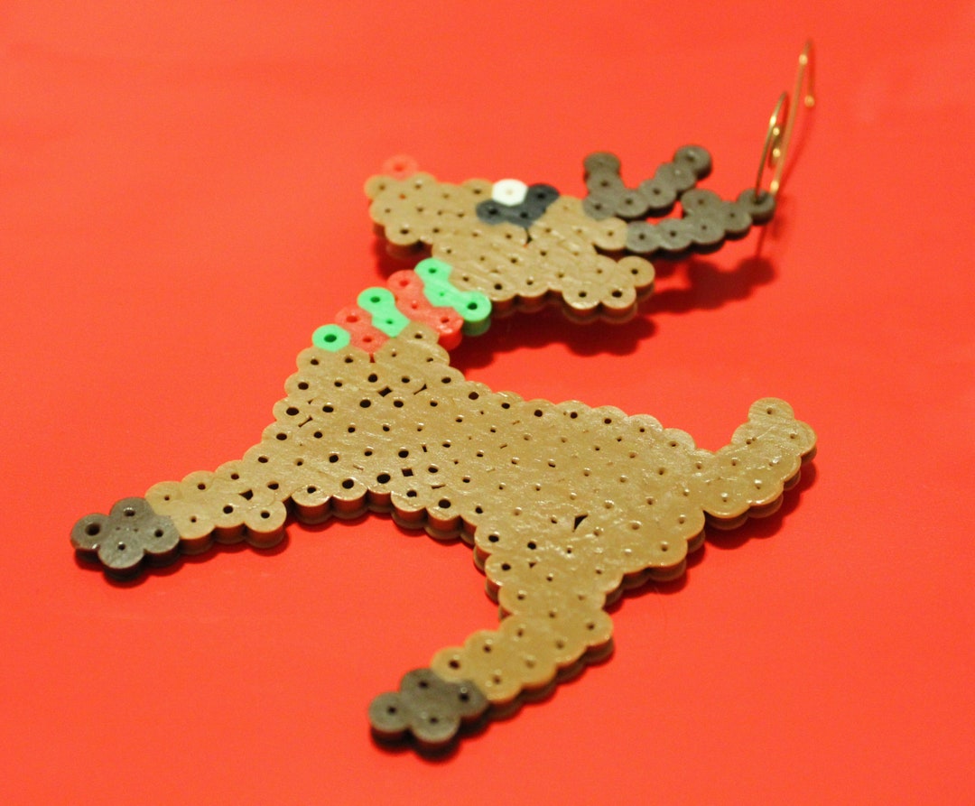 Reindeer Perler Bead Ornament / Keychain / Key Fob Etsy