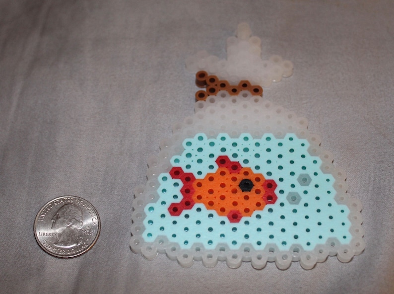Perler Bead Goldfish in a Bag Etsy
