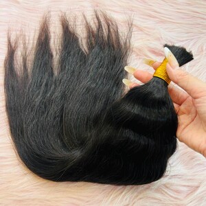 Wet and Wave Double Drawn Cambodian Virgin Hair for Braiding: Natural Black Extensions