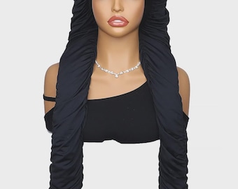 Long Hair Satin Pantyhose Sleep Bonnet: Braid Protection, UV Shield, Breathable and Waterproof