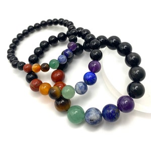 Natural Stone Bead Chakra Bracelet 7 Chakras Healing Crystals Bracelet Yoga Stone Beads Bracelets Meditation