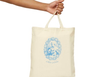 Blessed Mother Cotton Canvas Tote Bag - Mater Nostra - Catholic -Latin - Mom