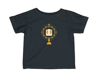 Baby Jesus in Monstrance - Holy Eucharist - Holy Communion - Catholic - Child&#39;s Holy Mass - Blessed Sacrament - Baptism Gift