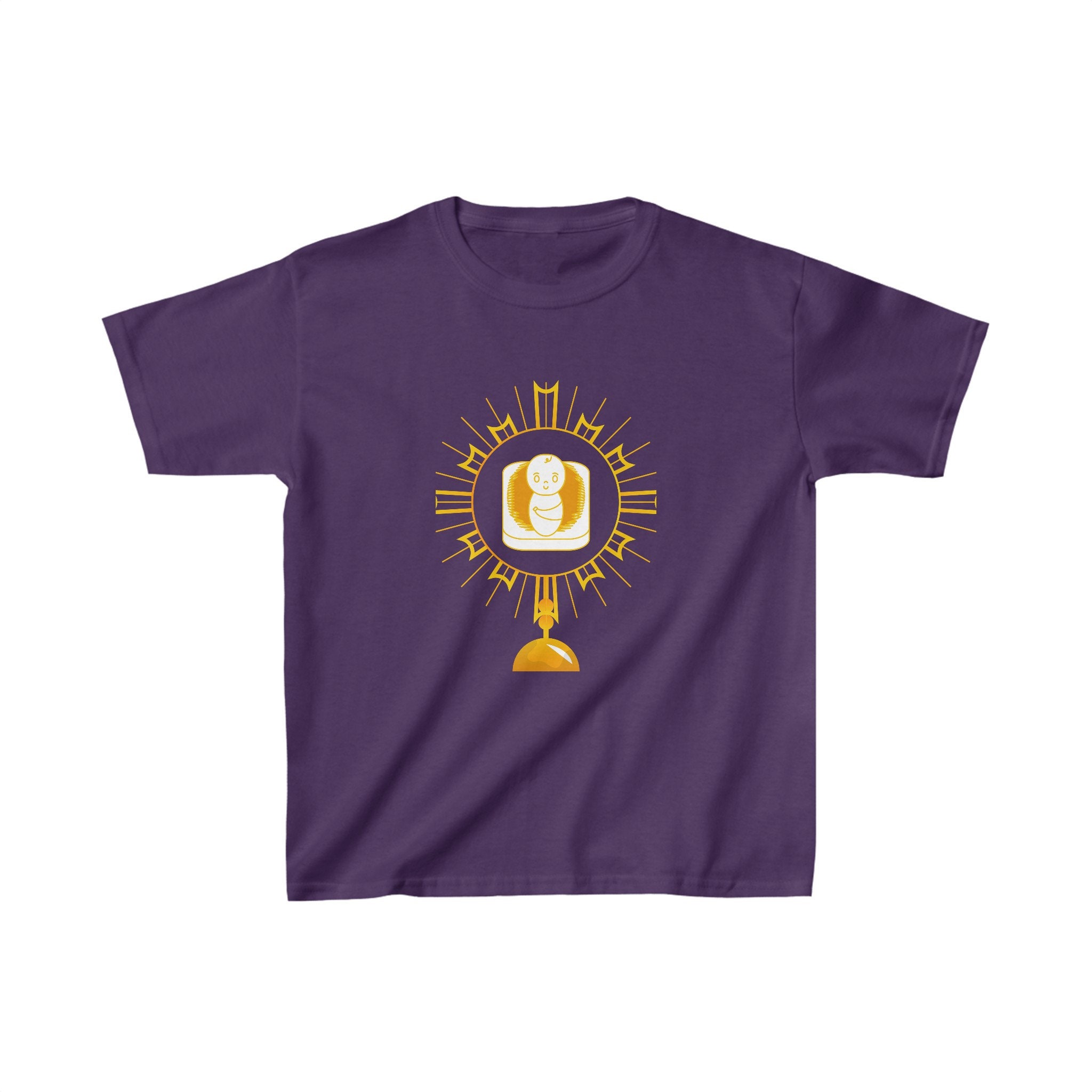Youth Baby Jesus in Blessed Sacrament T-shirt - Catholic Kid - Holy Eucharist - First Holy Communion Gift - RCIA Gift