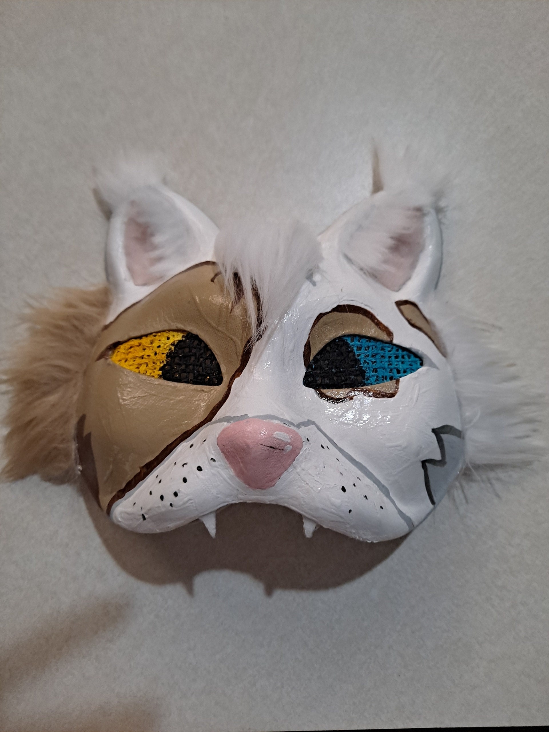 Gray cat Therian mask