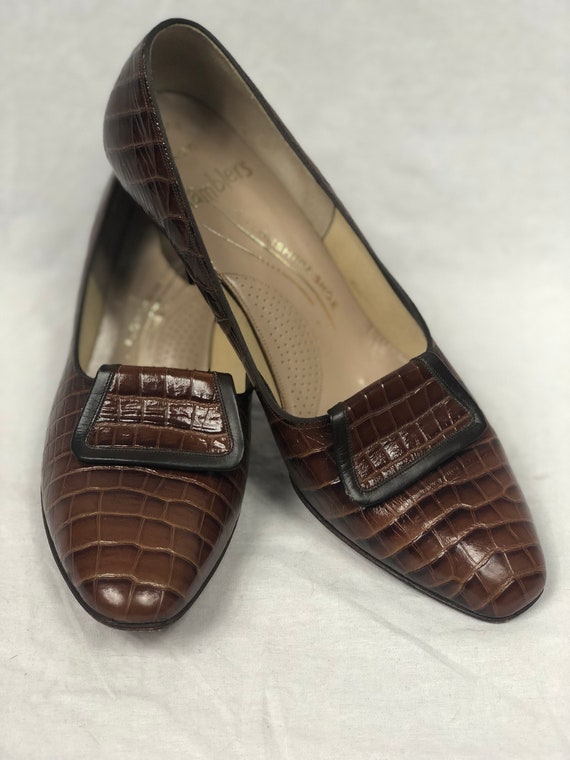 Faux Croc Brown Frame